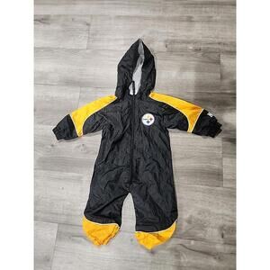 Steelers NFL One Piece Hooded Coverall Size 6/9 Months Baby Toddler